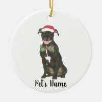 Personalisiert Black Pitbull Staffy Weihnachtsmann