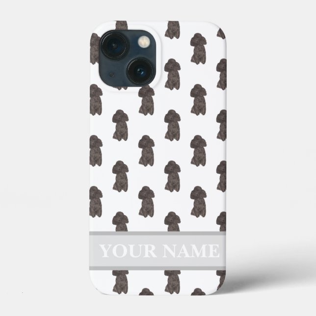 Personalisiert Black Poodle Dog Case-Mate iPhone Hülle (Rückseite)