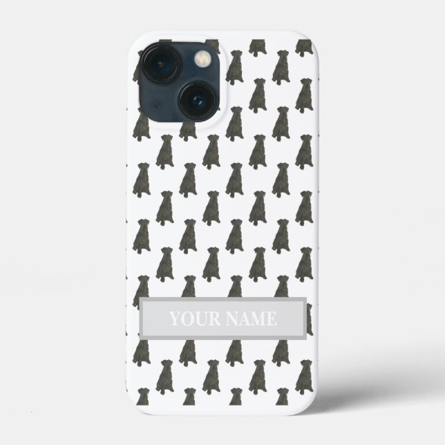 Personalisiert Black Schnauzer Dog Case-Mate iPhone Hülle (Rückseite)