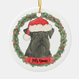 Personalisiert Black Schnauzer Keramik Ornament