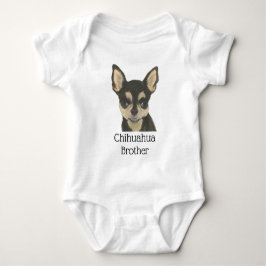 Personalisiert Black Tan Chihuahua Dog Baby Strampler