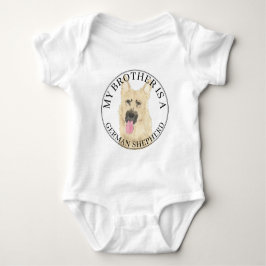 Personalisiert Black & Tan German Shepherd Baby Strampler