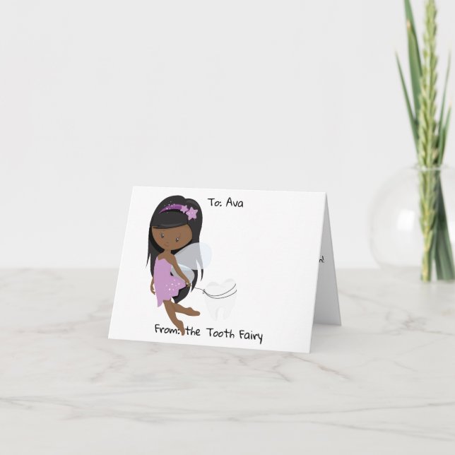 Personalisiert Black Tooth Fairy Karte (Vorderseite)