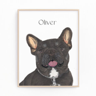 Personalisiert Black und Tan Frenchie French Bulld Fotodruck