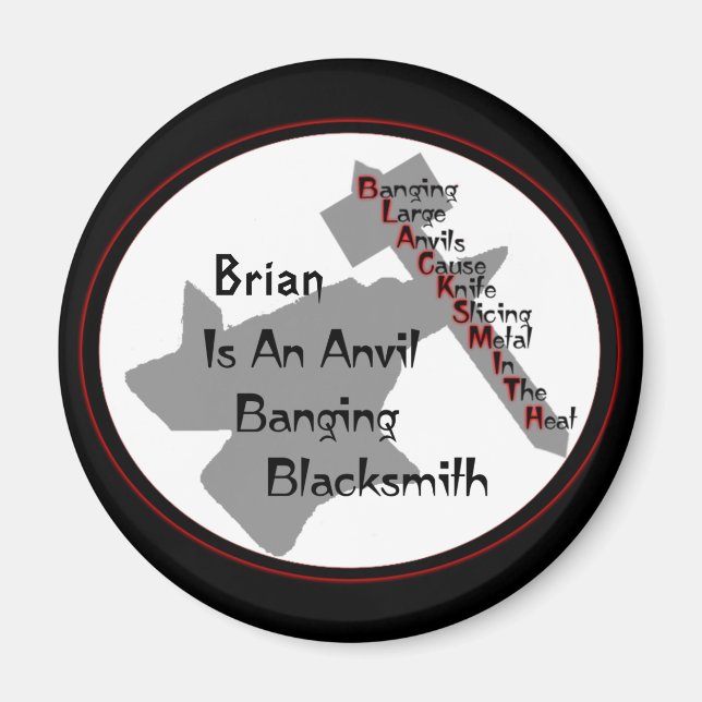 Personalisiert Blacksmith Magnet (Vorne)