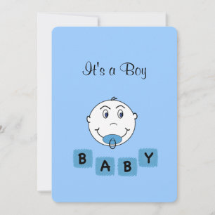 Personalisiert Blau Es ist ein Baby Ankündigung