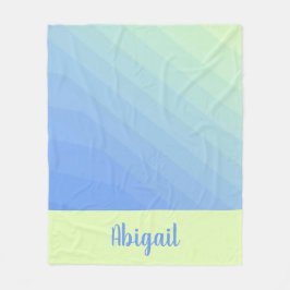 Personalisiert Blau-Gelb Ombre Gradient Fleecedecke