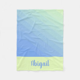 Personalisiert Blau-Gelb Ombre Gradient Fleecedecke