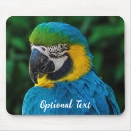 Personalisiert-Blau-Gelb-Papagei Mousepad