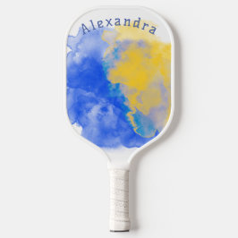 Personalisiert Blau-Gelb Pickleball Schläger