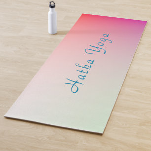 Personalisiert Blau-grüne Rosa Rote Farben Regenbo Yogamatte