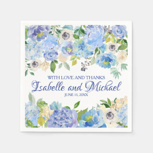 Personalisiert Blau Serviette