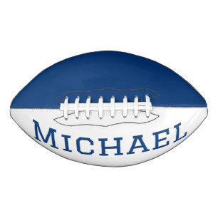 Personalisiert Blau und Weiß Football