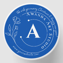 Personalisiert-blaue Candle-Gefälligkeit mit Logo