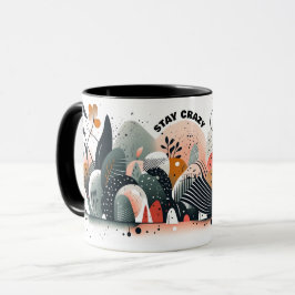 Personalisiert Bleibe Crazy Abstrakt Print Tasse