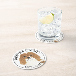 Personalisiert Blenheim Cavalier King Charles Span Runder Pappuntersetzer