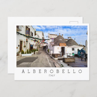 Personalisiert, Blick auf Alberobello, Apulien Postkarte