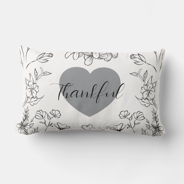 Personalisiert Bloom Print Modernes Schlafzimmer A Lendenkissen (Vorderseite)