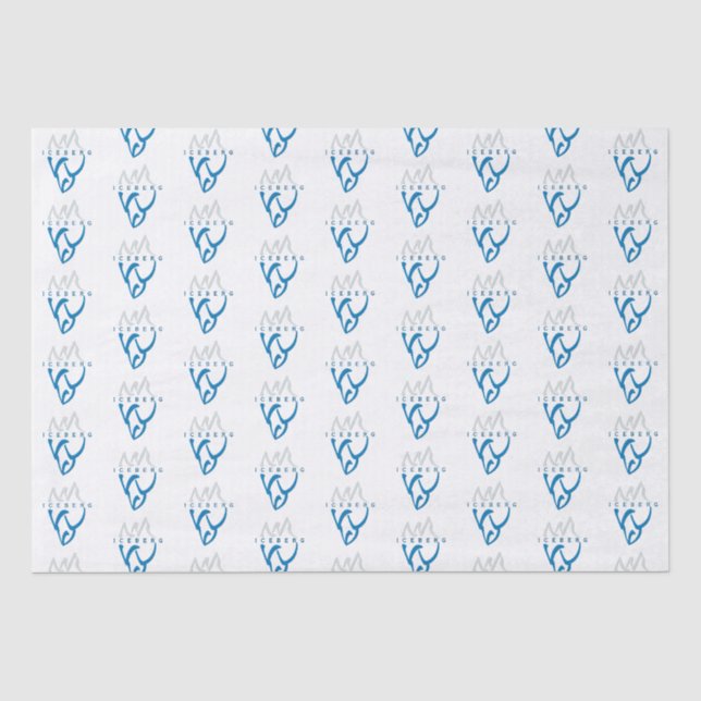 Personalisiert Blue Abstrakt Iceberg Inspiration Seidenpapier (Vorderseite)