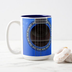 Personalisiert Blue Acoustic Guitar Tasse