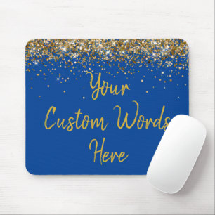Personalisiert Blue and Gold Assistant Geburtstags Mousepad