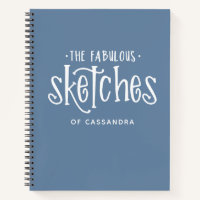 Personalisiert Blue Artist Sketchbook