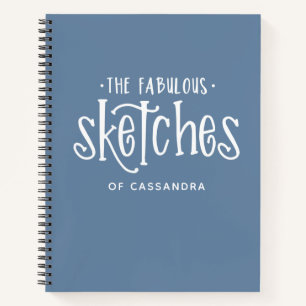 Personalisiert Blue Artist Sketchbook Notizbuch