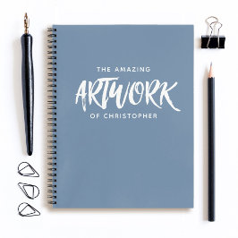 Personalisiert Blue Artist Sketchbook Notizbuch