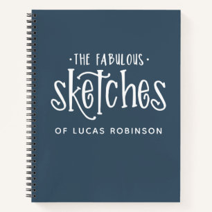 Personalisiert Blue Artist Sketchbook Notizbuch