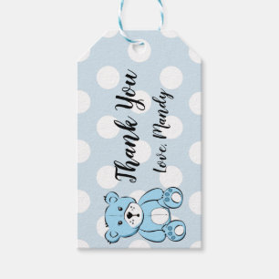 Personalisiert Blue Baby Dusche Vielen Dank für Ih Geschenkanhänger