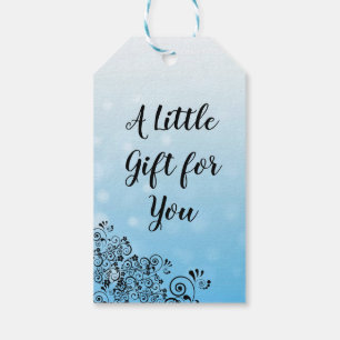 Personalisiert Blue Bokeh Vielen Dank für Ihre Ges Geschenkanhänger