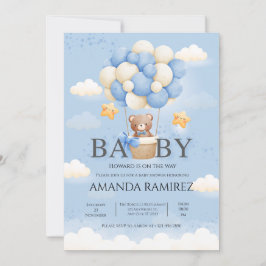 Personalisiert Blue Elephant Baby Dusche Einladung