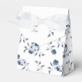 Personalisiert Blue Floral Brautparty Bevorzugung Geschenkschachtel