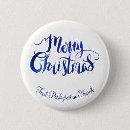 Personalisiert Blue Frohe Weihnachts-Buttone Button