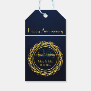 Personalisiert Blue Gold Royal Jubiläum Royal Geschenkanhänger