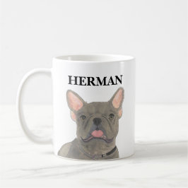 Personalisiert Blue Gray Frenchie French Bulldog Kaffeetasse