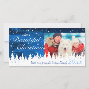 Personalisiert Blue Holiday Weihnachten Weihnachts