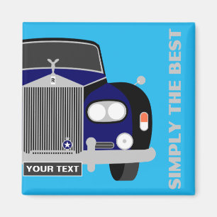 Personalisiert-Blue-Klassiker British Limousine Ca Magnet
