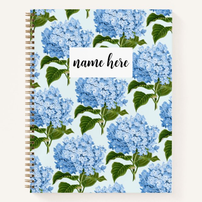 Personalisiert Blue Lilac-Notebook Notizbuch (Vorderseite)