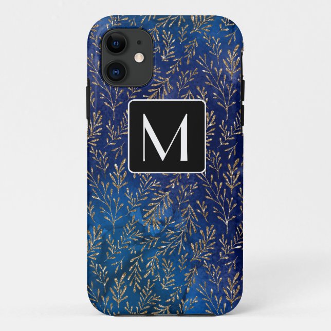 Personalisiert Blue Mermaid Glitzer Case-Mate iPhone Hülle (Rückseite)