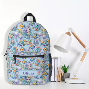 Personalisiert Blue Mermaid Rucksack