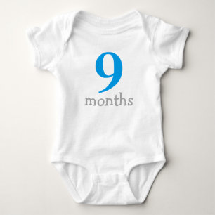 Personalisiert Blue Monthly Baby Strampler
