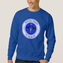 Personalisiert Blue Physical Therapy Caduceus Sweatshirt