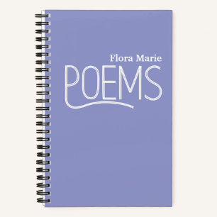 Personalisiert Blue Poetry Journal Notizbuch
