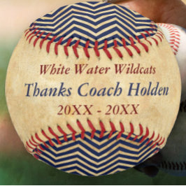 Personalisiert Blue Red Baseball Coach Danke