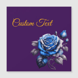 Personalisiert Blue Rose Liebe Zeitlose Blumengesc Magnetkarte