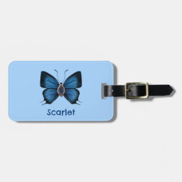 Personalisiert Blue Sapphire Peacock Royal Butterf Gepäckanhänger