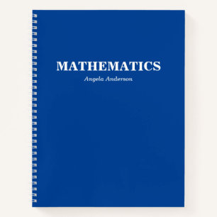 Personalisiert Blue School Subject Spiral Notizbuch