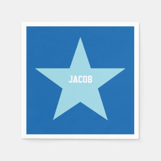 Personalisiert Blue Star Print Paper Napkin Serviette