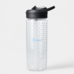 Personalisiert Blue Stars Monogram Kids Boys Cool Trinkflasche<br><div class="desc">Erstellen Sie Ihr eigenes, personalisiertes, elegantes dunkelblaues Typografie-Skript, lustige coole, trendige, hellblaue Sternenmuster-Hintergrund, elegant, mit Monogramm, dicht, undicht, geruchsicher und färbungsfest, BPA, BPS & BPF frei, einfach zu tragen mit seinem komfortablen Griff, kuppelkompatiblen, Single-Wand, aus 50% gerecycelt Material Leichtplastikflasche. Geben Sie einfach Ihren Namen / Kindernamen / Familienname / Firmennamen...</div>
